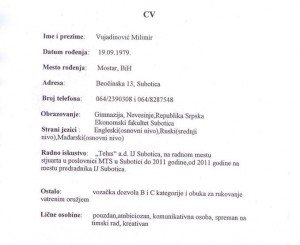 Milimir Vujadinovic CV