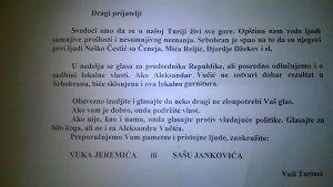 srbobran, letak, izbori, nasilje 2