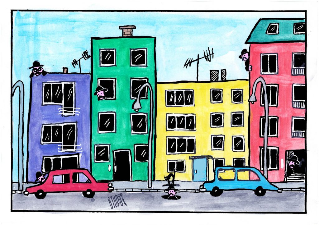 Upravnici zgrada Stups karikatura